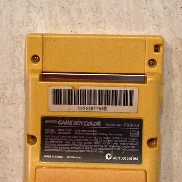 Nintendo Game Boy Color Console System Handheld Dandelion Yellow Gameboy - Picture 3 of 16